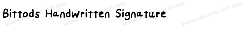 Bittods Handwritten Signature Font字体转换